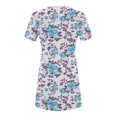 thumbnail image 4 of Birdeem Womens Casual Color-Blocking Printed Short-Sleeved Round-Neck Dress, 4 of 12