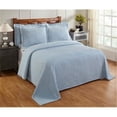 thumbnail image 1 of Better Trends Collection Jullian Couvre-Lit en Coton Chenille Bleu Format Grand 102 x 110 Po, 1 of 3