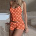 thumbnail image 1 of Miqool Ensemble 2 Pcs Y2k pour Femmes à Rayures avec Short, Haut Tube Court Sans Manches et Short, Tenue Assortie, Ensembles de Pyjama, Tenue d'Intérieur, 1 of 7