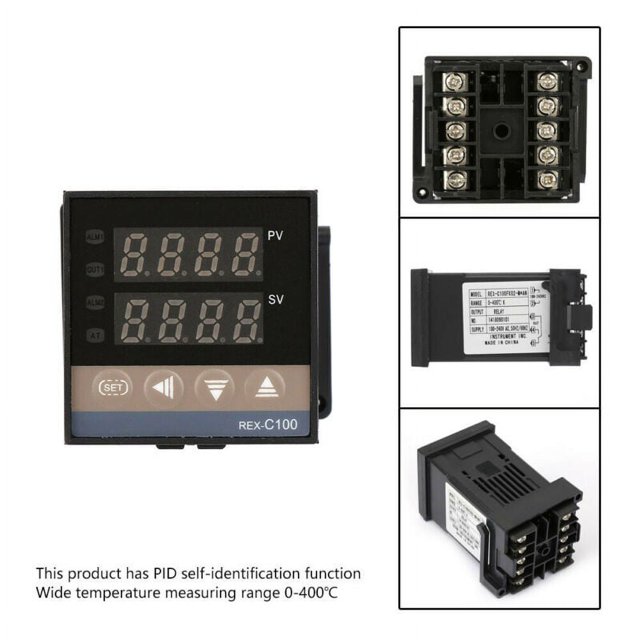REX-C100FK02-M * AN PID Digital Thermoregulator Relay Type K Thermocouple Output