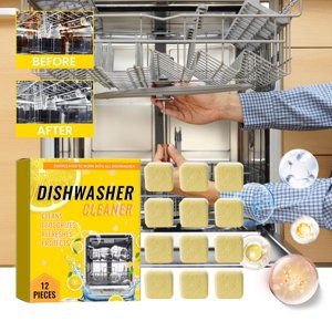 yellow Dishwasher Cleaning Sheet Decontamination Degreasing Scale Cleaning Sheet Dishwasher Cleaning Special Maintenance Sheet