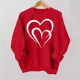 thumbnail image 4 of Penkiiy Chandails en Molleton de la Saint-Valentin pour Femmes - Mignon Chandail en Molleton de la Saint-Valentin Décontracté Cœur Pull-Over Rouge L, 4 of 4