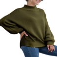 thumbnail image 3 of Automne Hiver Femmes Col Roulé Pull à Manches Longues en Vrac Gros Pull en Tricot, 3 of 7