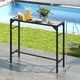 thumbnail image 3 of Outsunny 47" Outdoor Bar Table with Built-In Bottle Opener, Steel Frame, 3 of 10