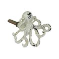 thumbnail image 2 of Set of 6 Octopus Drawer Pulls, 2.25 Inch Long Distressed White Cast Iron, 2 of 4