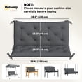 thumbnail image 3 of Outsunny Garden Bench Cushion with Backrest, Non-Slip 2 Seater Soft Pad, 3 of 10