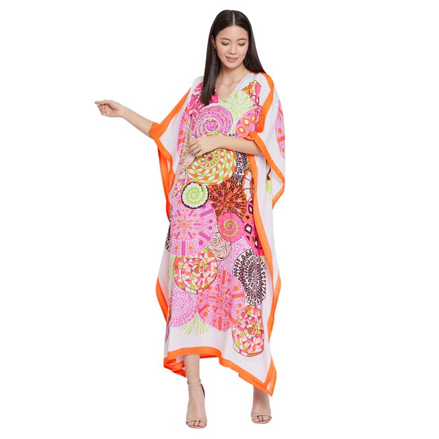 Robe Maxi pour Femmes en Polyester, Caftans, Robe Ample, Grande Taille, Manches Kimono, Long Kaftan, Robes de Soirée, Kaftan Décontracté d'Été
