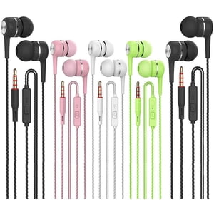 Earbuds Earphones with Microphone,5pack Ear Buds Wired Headphones