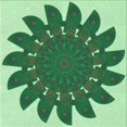 thumbnail image 1 of Ahgly Company Machine Washable Indoor Square Transitional Green Area Rugs, 6' Square, 1 of 7