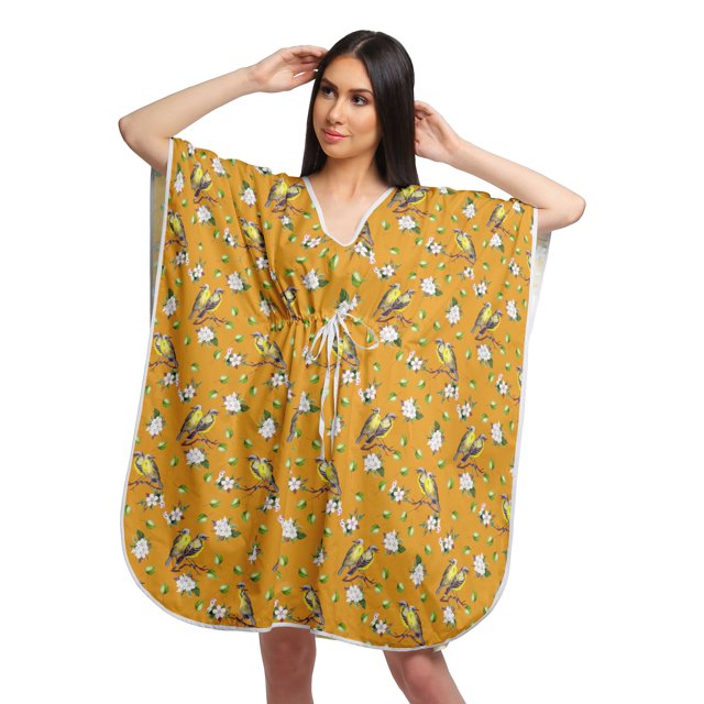 Moomaya Robe Caftan Imprimée de Couverture de Bikini Robes Caftan pour Femmes Grande Taille