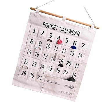 Organisateur de Tableau de Poche pour Classe, Calendrier Numéroté Tableau d'Apprentissage Calendrier Tableau de Poche Testé et Approuvé