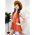 thumbnail image 2 of Womens Sleeveless Open Front Crochet Shawl Cardigan Bikini Cover Up, 2 of 5