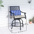 thumbnail image 3 of Outsunny Tabourets de Bar d'Extérieur, Ensemble de 2, Chaises de Patio Pivotantes Hauteur Comptoir, 3 of 10