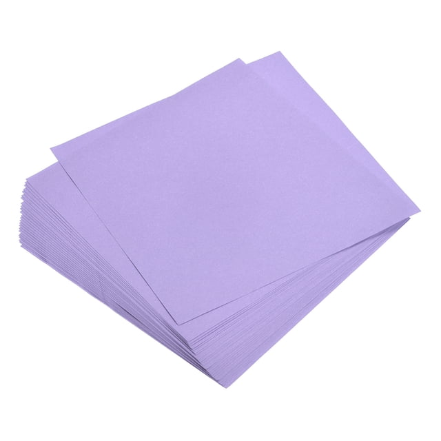 Unique Bargains 25 Sheets 8x8 Inch Origami Paper Double Sided Light Purple Square Sheet for Art Craft Project, Beginners