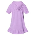 thumbnail image 4 of DuoJiaJ Filles Robe de Plage à Capuche en Coton Manches Courtes Été Peignoir de Bain Robe de Plage Taille 4-5 Ans, 4 of 5