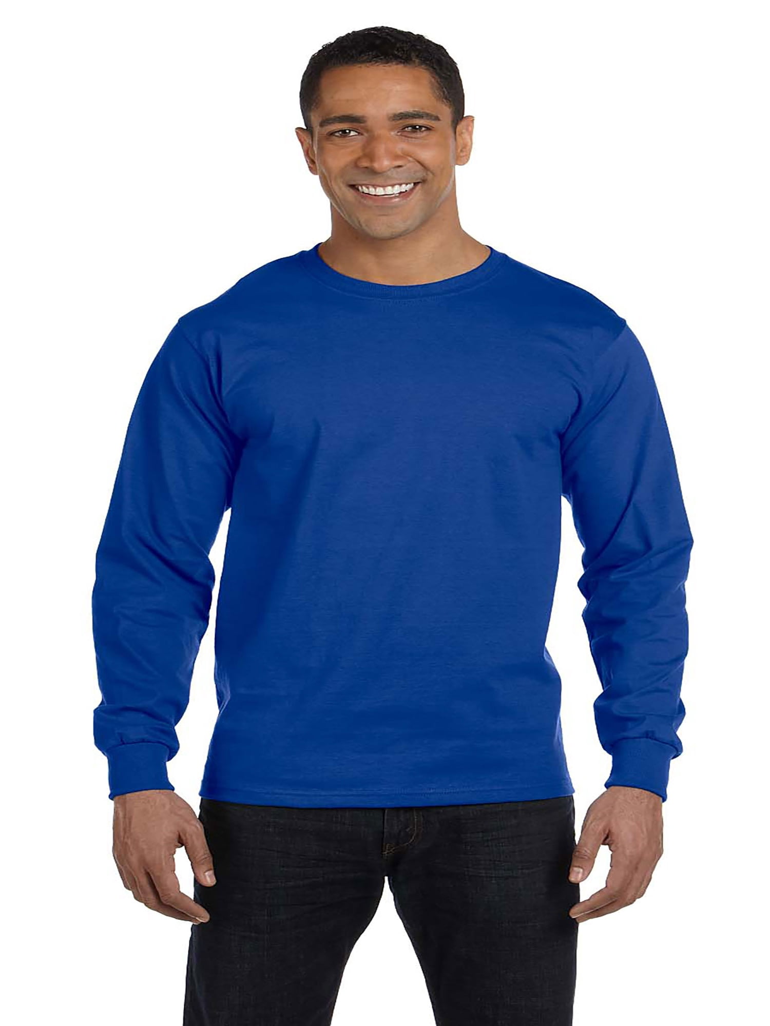 Hanes Men's TAGLESSÂ® ComfortsoftÂ® Long-Sleeve T-Shirt, Style 5286