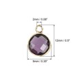 thumbnail image 2 of Unique Bargains Crystal Birthstone Charm, February Pendants Drop Bead Purple, for Jewelry Making, 20 Pack, 2 of 6