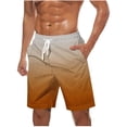thumbnail image 2 of EOYWHK Mens Gym Shorts Big and Tall Athletic Swimwear Shorts Gradient Color Board Shorts Elastic Waist Beach Shorts Drawstring with Pockets ,Sizes S-5XL, 2 of 5