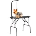 thumbnail image 1 of Yaheetech Table de Toilettage Pliable pour Animaux avec Cordon à Boucle, Noir, 1 of 8