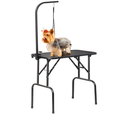 Yaheetech Pet Foldable Grooming Table W/Loop Noose, Black