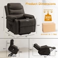 thumbnail image 2 of YSICK Small Power Lift Recliner Chair for Elderly with Remote Control Linen for Living Room,Black, 2 of 7