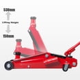 thumbnail image 2 of Hydraulic Trolley Floor Jack With Piston Quick Lift Pump, 3 Ton (6,000 lb) Capacity, Red, 2 of 7