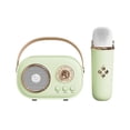 thumbnail image 1 of Mini Machine de Karaoké Machine de Karaoké pour Enfants et Adultes Mignonne Karaoké avec Ensemble de Microphone Haut-Parleur Bluetooth Portable avec Microphone Style Rétro Portatif pour, 1 of 8