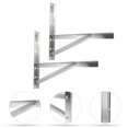 thumbnail image 3 of 2 Pcs Support de Climatiseur de Fenêtre Pliant 1-1,5 P en Acier Inoxydable, Grille Triangulaire, 3 of 8