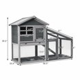 thumbnail image 2 of Gymax 58'' Wooden Rabbit Hutch Large Chicken Coop Weatherproof Indoor & Outdoor Use, 2 of 10