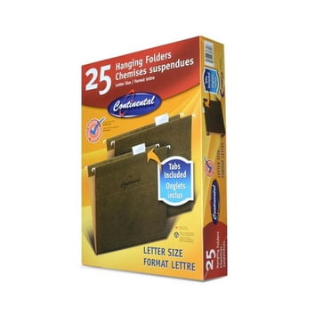 Continental Standard Green Letter Size Hanging Folders