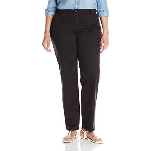 Lee Women's Plus-Size Relaxed-Fit All Day Pant, Black, 30W Medium