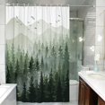 thumbnail image 3 of YULSATU Rideau de Douche en Polyester Vert Forêt Brumeuse, 72 Pouces x 72 Pouces Imperméable, 3 of 5