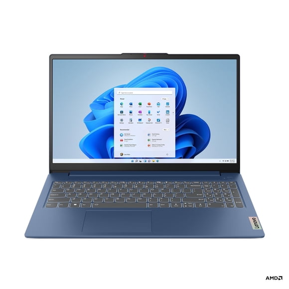 Lenovo IdeaPad Slim 3 Portable 15,6 Pouces FHD, AMD Ryzen 5 40, 8 Go de RAM LPDDR5, SSD 512 Go, Pavé Numérique, Recharge Rapide, Wi‐Fi 6, Lecteur de Carte SD, MIL-STD-810H, Abyss Blue