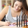 thumbnail image 1 of Gel Pens 0.5mm Fine Point Black Ink | 5 Pack Smooth Writing Frosted Non-Slip Grip | Multicolor Professional Office Journal Note Pens | Durable Clip | 2ml Each | 15cm Size | Gift Set, 1 of 6