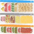 thumbnail image 1 of LoonWear Lot de 20 Sacs de Congélation Réutilisables, Sac à Sandwich Réutilisable en Silicone, Sac de Stockage Alimentaire Étanche Ziplock Hermétique pour Collations Fruits & Légumes Sac de Réfrigération Épaissi, 1 of 5