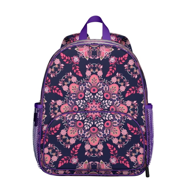 Vintage Paisley Pattern Students Backpack - Elegant Classic Bohemian Retro Ethnic Floral Chic Mandala Design, Comfortable Dual Shoulder Support for Developing Students