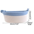 thumbnail image 3 of Chmadoxn Laundry Basket, Picnic Basket Woven Cotton Rope Basket Fabric Basket For Organisation And Storage, Small Laundry Basket For Desktop Storage, Living Room Clutter Storage Crafted Rope Baskets, 3 of 6