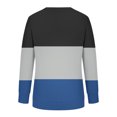 thumbnail image 5 of EQWLJWE Long Sleeve Shirts for Women Button Up Women Casual Patchwork Printed Round Neck Long Sleeve Pullover Blouse Sweatshirt Tops Fall Clothes for Women, 5 of 5