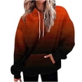 thumbnail image 1 of Rbaofujie Chandails pour Femmes Automne Chandail à Capuchon à Manches Longues Ample pour Femmes Haut de Sport Rouge Chandail à Capuchon pour Filles, 1 of 7