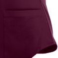 thumbnail image 3 of Heliisoer Women Short Tops Working Sleeve V-neck Uniform Solid Color Pocket Blouse, 3 of 4