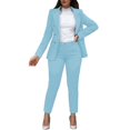 thumbnail image 1 of 2025 Femmes Uni à Manches Longues Pantalons Isolés pour Femmes Tailleur Poches Pantalons Pantalons Femmes Pantalons Habillés Tailleur Élégant, 1 of 9
