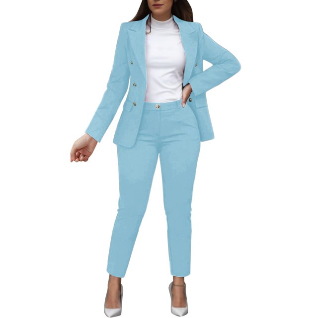 2025 Femmes Uni à Manches Longues Pantalons Isolés pour Femmes Tailleur Poches Pantalons Pantalons Femmes Pantalons Habillés Tailleur Élégant
