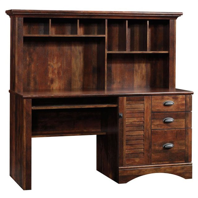 Pemberly Row Bureau d'Ordinateur avec Huche en Cerisier Curado