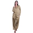 thumbnail image 1 of Moomaya Button Down Pajama Set For Women Notch Collar Nightwear Pants Loungewear, 1 of 6