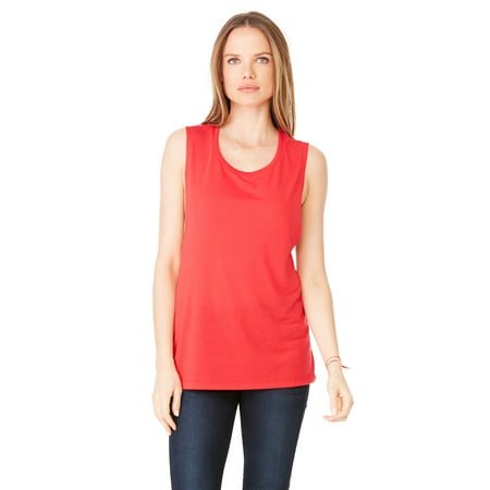 Bella + Canvas Débardeur Muscle Fluide pour Femmes, G, Rouge