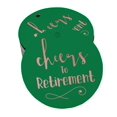 thumbnail image 1 of Inkdotpot Pack Of 100 Real Rose Gold Foil Paper Tags Cheers To Retirement Favor Hang Tags, 1 of 6
