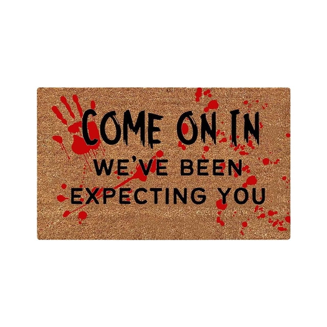 Dvkptbk Halloween Bathroom Rugs Halloween Printed Carpet Non-slip Entry Door Entry Mat Absorbent Bathroom Kitchen Entryway Mat Halloween Decorations on Clearance
