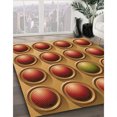 thumbnail image 3 of Ahgly Tapis Rectangulaire Orange Lavable en Machine, 3 Pieds x 5 Pieds, 3 of 7