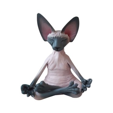 RXIRUCGD Home Decor Creative Resin Hairless Cat Ornaments Living Room Art Decorations