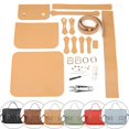 thumbnail image 3 of DIY Sewing Stitching Womens Leather Punched Bag Tote Bag Making Complete Kit Handbag Khaki, 3 of 9